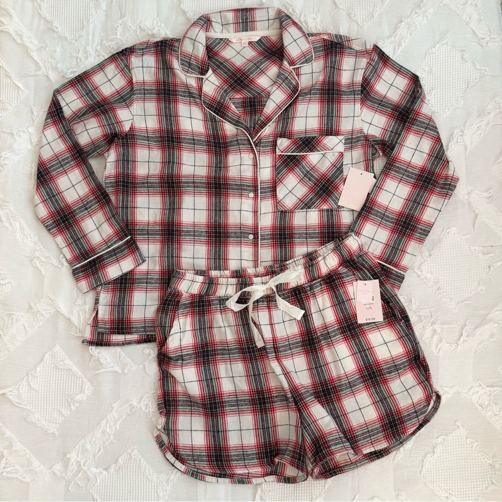 NWT Bluenotes Plaid Checkered PJ Set